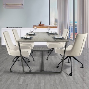 Scaun cu roti design elegant Diane - Img 2