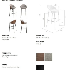 Scaun de bar avangardist si modern design italian Style - Img 6