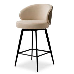 Scaun de bar design elegant LUX Camerota, Sabino beige