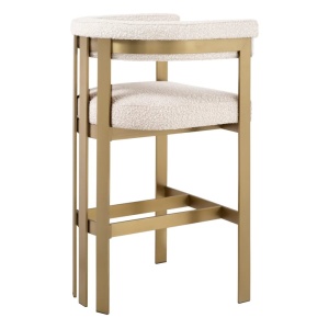 Scaun de bar design LUX, Bar Stool Clubhouse crem - Img 4