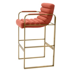 Scaun de bar elegant design LUX Olsen, scalea orange - Img 4