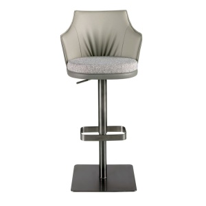 Scaun de bar pivotant cu inaltime reglabila Stool gri - Img 5