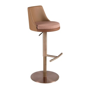 Scaun de bar pivotant cu inaltime reglabila Stool maro