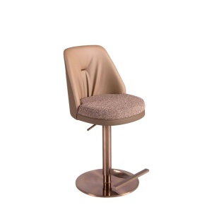 Scaun de bar pivotant cu inaltime reglabila Stool maro - Img 6
