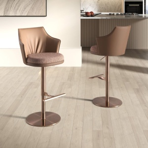 Scaun de bar pivotant cu inaltime reglabila Stool maro - Img 7
