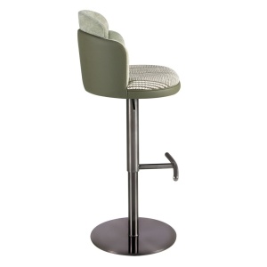 Scaun de bar pivotant cu inaltime reglabila Stool verde inchis - Img 3