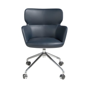 Scaun de birou elegant Blue swivel office - Img 5