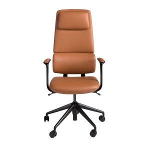 Scaun de birou modern piele sintetica Brown - Img 5