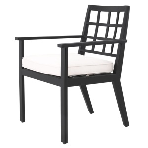 Scaun de interior/ exterior elegant design LUX Cap-Ferrat, negru 115024 HZ - Img 5