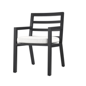 Scaun de interior/ exterior elegant design LUX Delta, negru 115003 HZ - Img 3