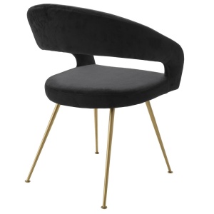 Scaun design elegant LUX Bravo, roche negru 116145 HZ - Img 3