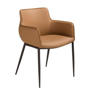 Scaun design LUX, Metal, Piele Sintetica Brown