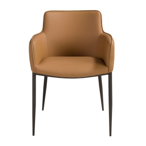 Scaun design LUX, Metal, Piele Sintetica Brown - Img 5