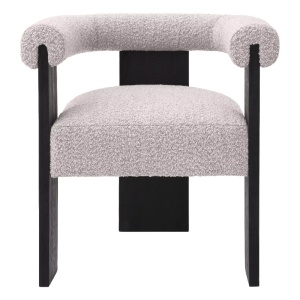 Scaun dining design LUX Percy boucle gri - Img 3