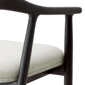 Scaun elegant design LUX Beale negru/ crem - Img 6