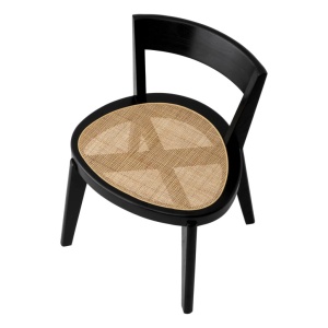 Scaun LUX design clasic Alvear negru, ratan - Img 4