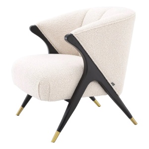 Scaun LUX design modern Pavone boucle cream - Img 3