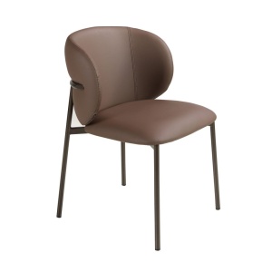 Scaun modern design italian, Piele Sintetica Maro