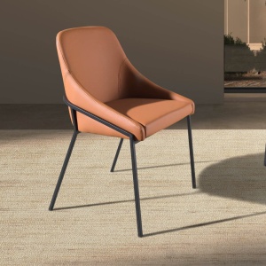 Scaun modern design italian, Piele Sintetica, Orange