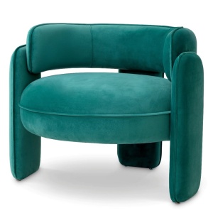 Scaun modern design LUX Chaplin, Savona turquoise