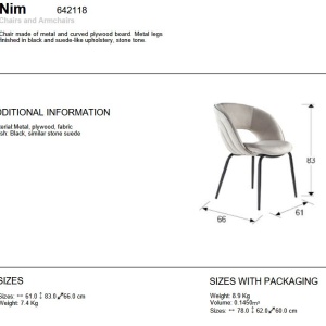Scaun modern design LUX Nim stone - Img 6