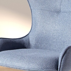 Scaun modern pivotant din material textil albastru - Img 9