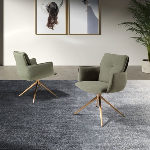 Scaun modern pivotant Olive green - Img 6