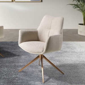 Scaun modern pivotant tesatura Crem