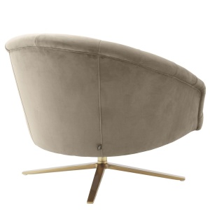 Scaun pivotant design elegant LUX Gardner, savona greige 115706 HZ - Img 3