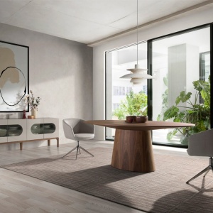 Scaun pivotant design modern Gris claro - Img 9