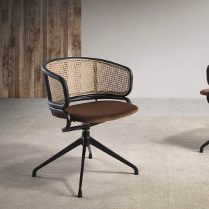 Scaun pivotant design modern Rattan