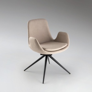 Scaun pivotant dining design elegant Zuna bej - Img 4