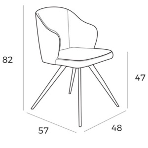 Scaun tapitat design italian Melonie AC-F3208 - Img 3