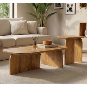 Set 2 masute din lemn de mango GATSBY 100cm/45cm
