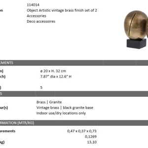 Set 2 obiecte decorative vintage Artistic 114014 HZ - Img 6