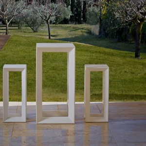 Set 2 tabureti de exterior / interior design modern premium FRAME STOOL 54096 Vondom - Img 8