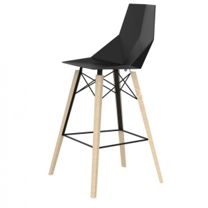Set 4 scaune de bar de interior design modern premium FAZ CHAIR lemn 54301