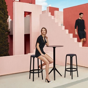Set 4 Scaune de bar exterior / interior design modern premium BROOKLYN BAR STOOL H-76cm 65027 Vondom