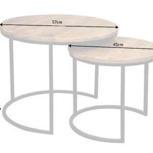Set de 2 masute design industrial, Elements A-39656 VC - Img 7