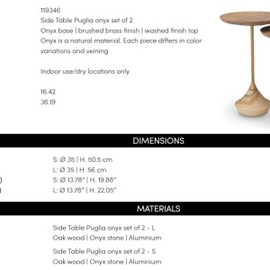 Set de 2 masute design LUX Onyx, Lemn, Puglia, 119346 HZ - Img 9