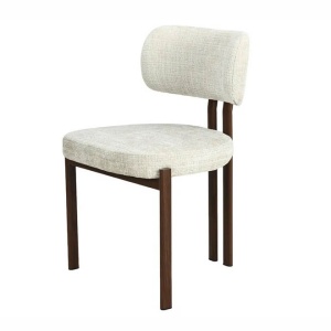 Set de 2 scaune BELLANO, chenilia bej crem - Img 2