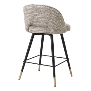 Set de 2 scaune de bar design modern LUX Cliff, H-92,5cm bej mademoiselle 115284 HZ - Img 5