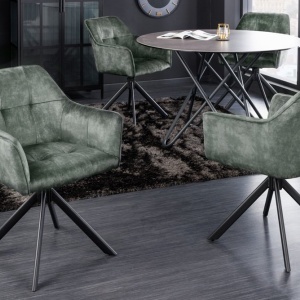 Set de 2 scaune pivotante Loft, verde - Img 3