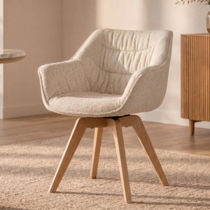 Set de 2 scaune pivotante The Dutch Comfort boucle bej - Img 6