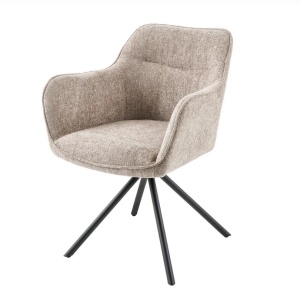 Set de 2 scaune pivotante Verona, sampanie bej