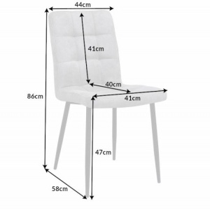 Set de 2 scaune tapitate cu microfibra Modena, gri deschis - Img 2