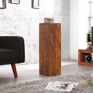 Set de 3 coloane decorative din lemn masiv, Makassar Sheesham - Img 6