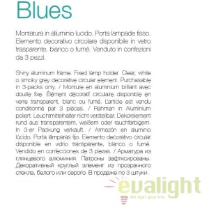 Set de 3 spoturi incastrabile tavan fals diam.9,5cm, BLUES FI1 FUME 113982 60564 universul-luminii.ro