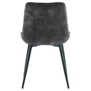 Set de 4 scaune ROADSTAR catifea gri inchis - Img 2