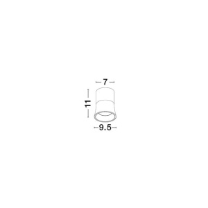 Spot aplicat design decorativ Ciment, AKU negru 245524 universul-luminii.ro